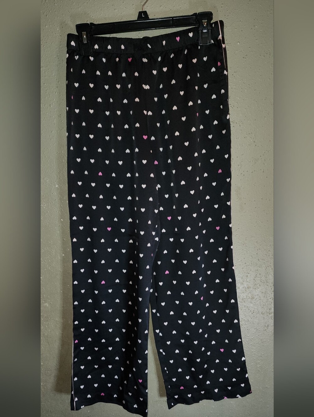 Victoria's Secret Pajama Pants with Pink & White Hearts